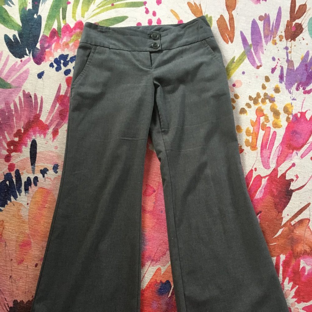 Limited Women's Dress Pants, Dark Grey, Cassidy Fit, Size 0 Short, Wide Leg